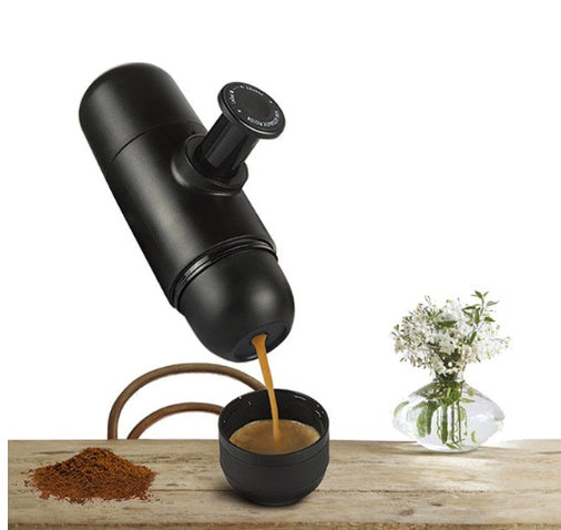 Portable mini coffee machine for Camping or Hiking.